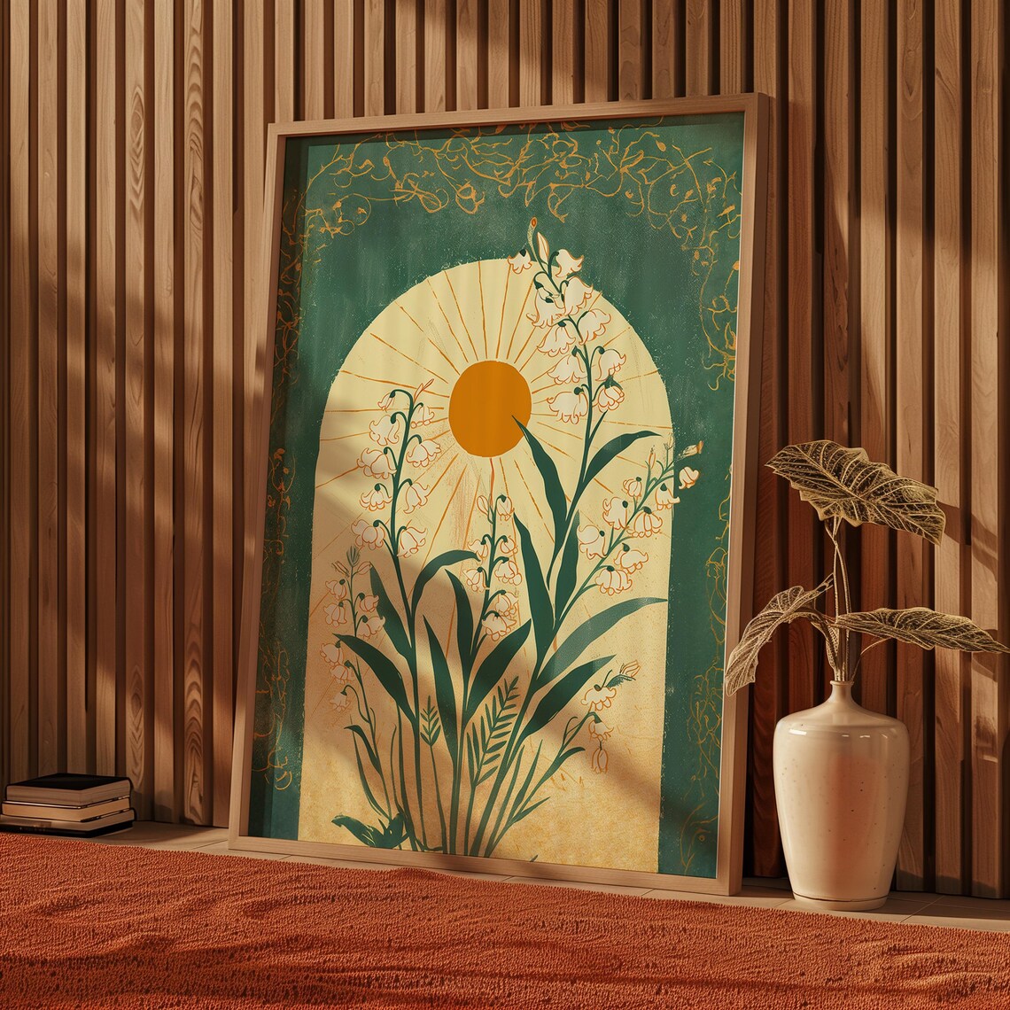 Lily of the Valley Taurus Boho Art Print - Image 2