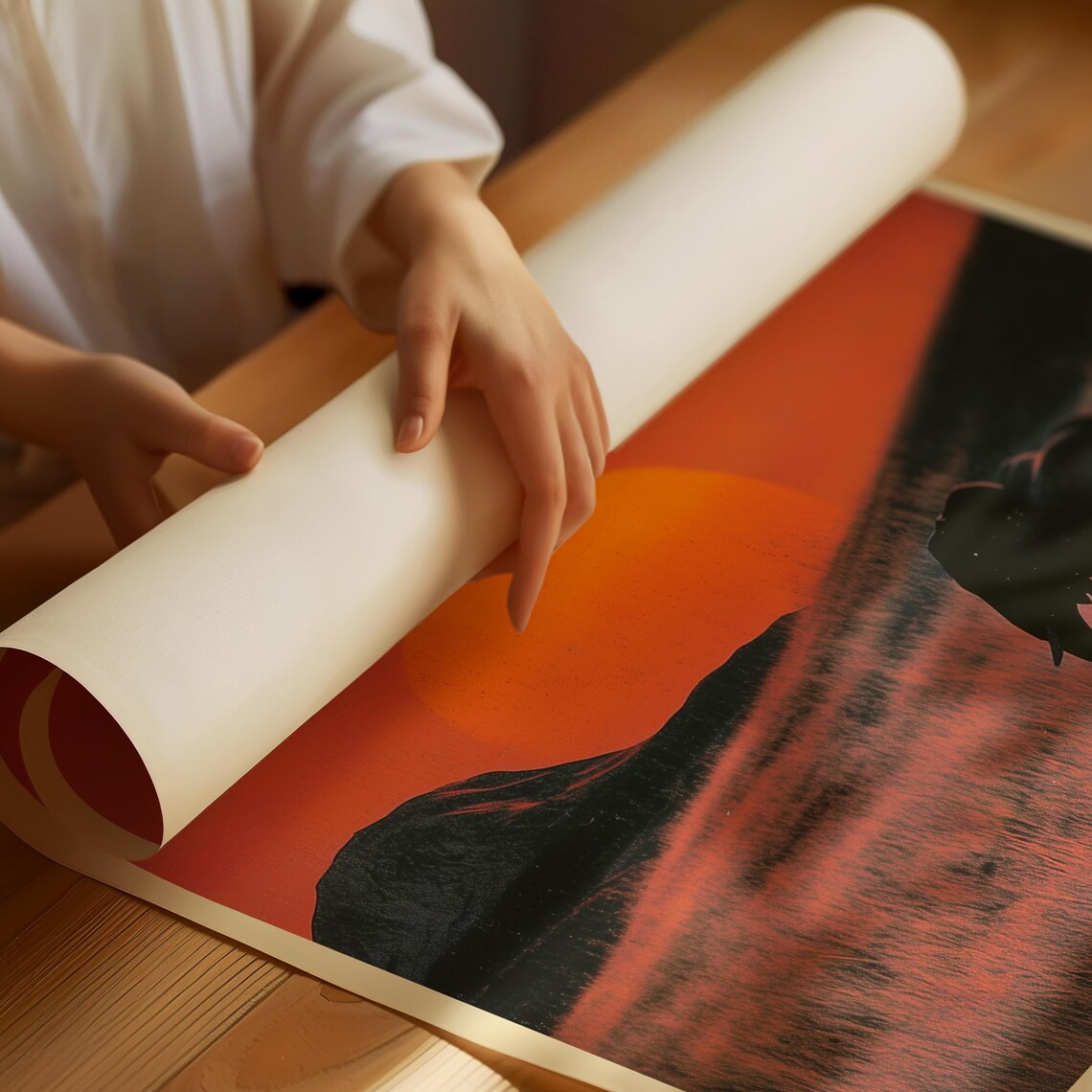 Vintage Lone Elephant in African Savannah, Poster - Image 4