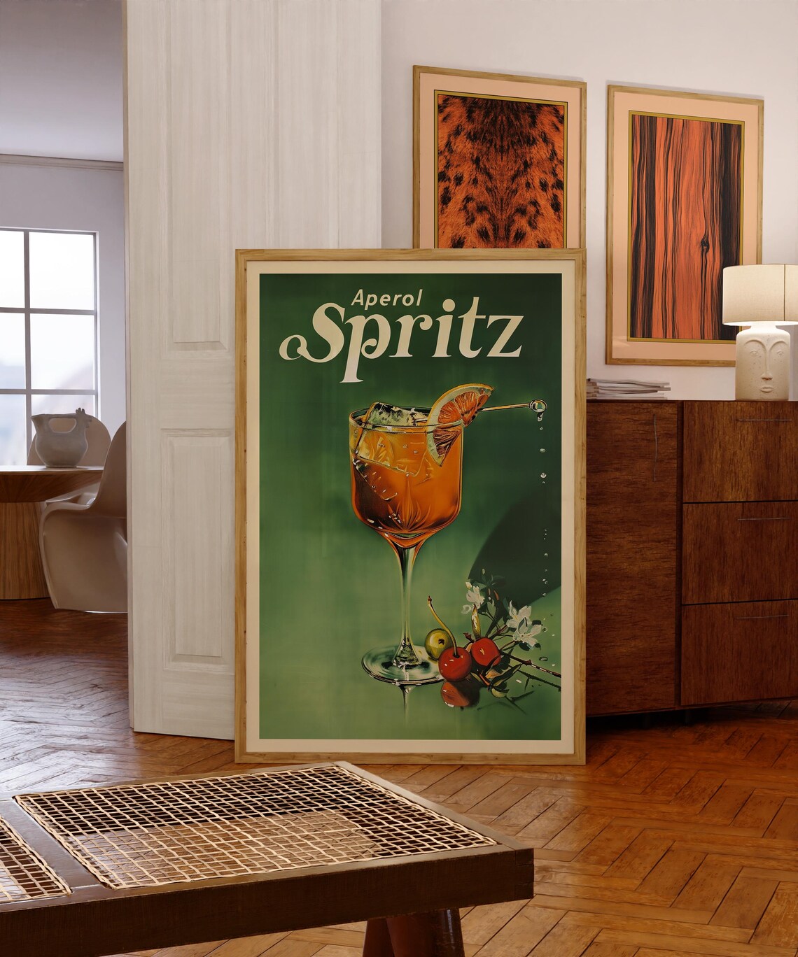 Vintage Aperol Spritz Cocktail Poster, Bar Decor - Image 5
