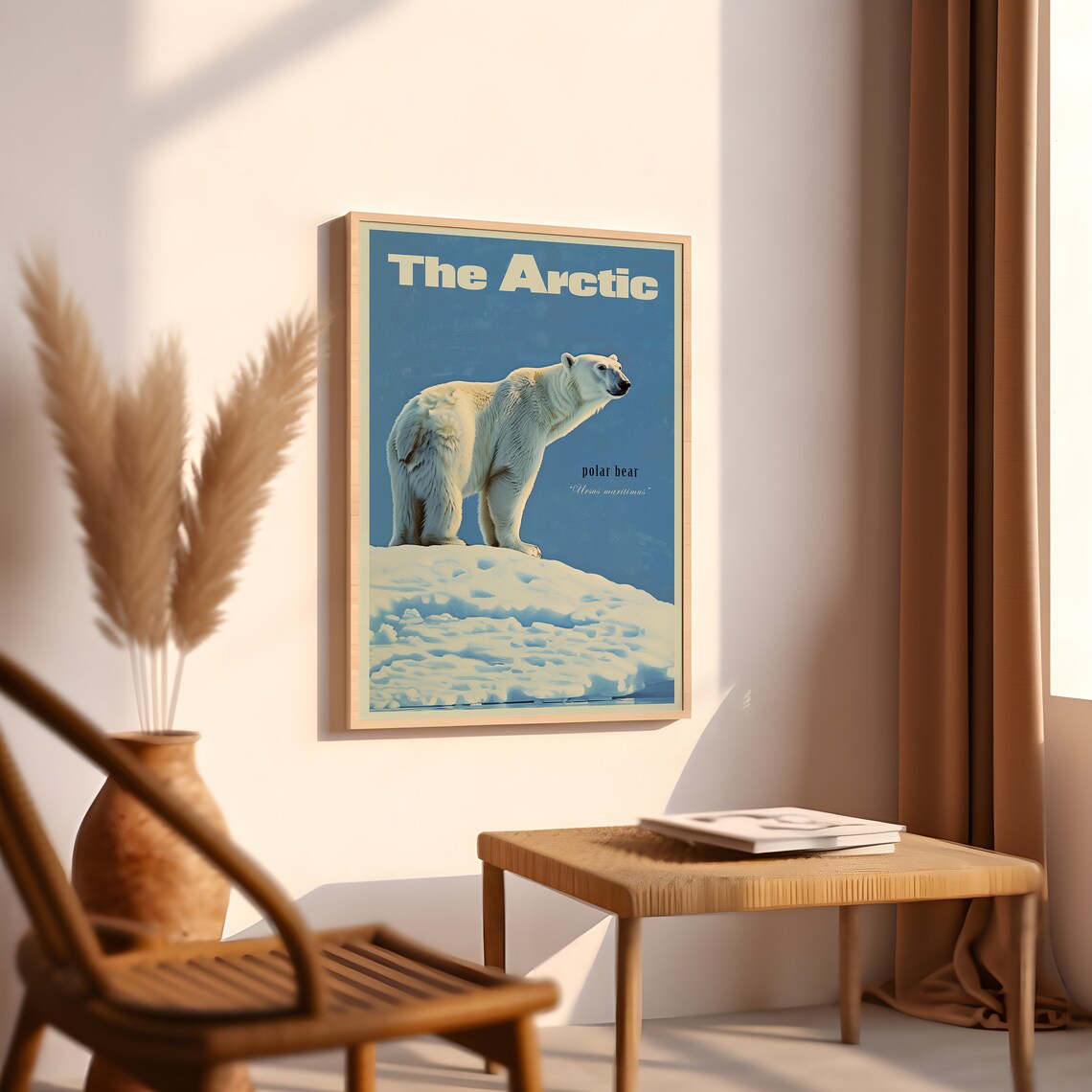 Vintage Polar Bear Art Print, Retro Alaskan Poster - Image 2