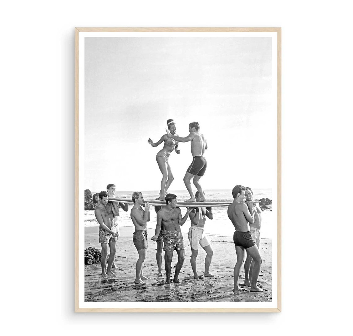 Party On A Surfboard Vintage Print Vintage Surfboard Posters Vintage Surfing Wall Art Retro Surf Posters Retro Beach Vintage Photography - Image 4