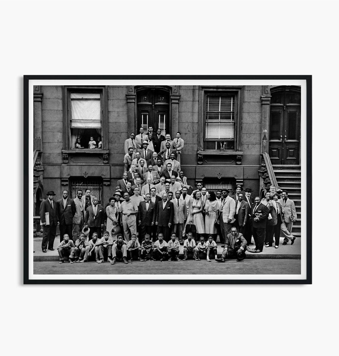 A Great Day in Harlem 1958 Jazz Musicians Group Photo Poster - Image 4