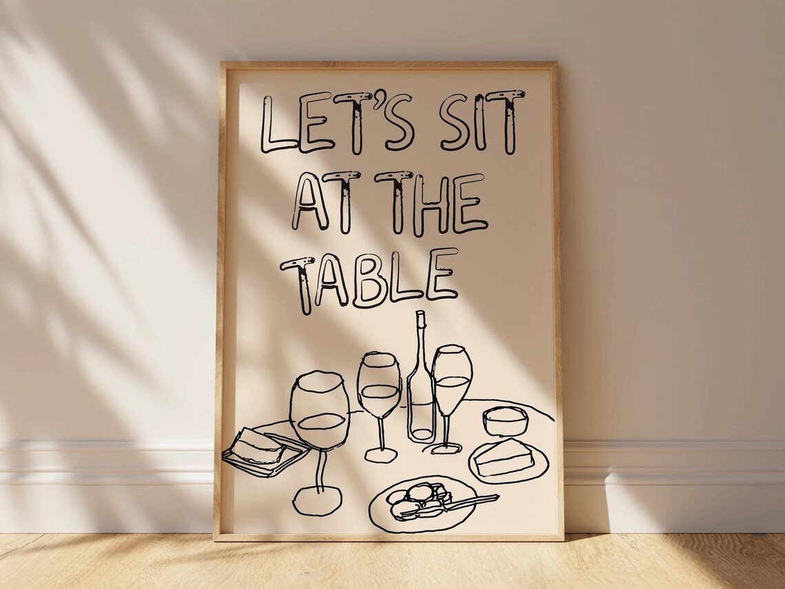 Kitchen Wall Art Food Typography, Dining Room Print - Image 2