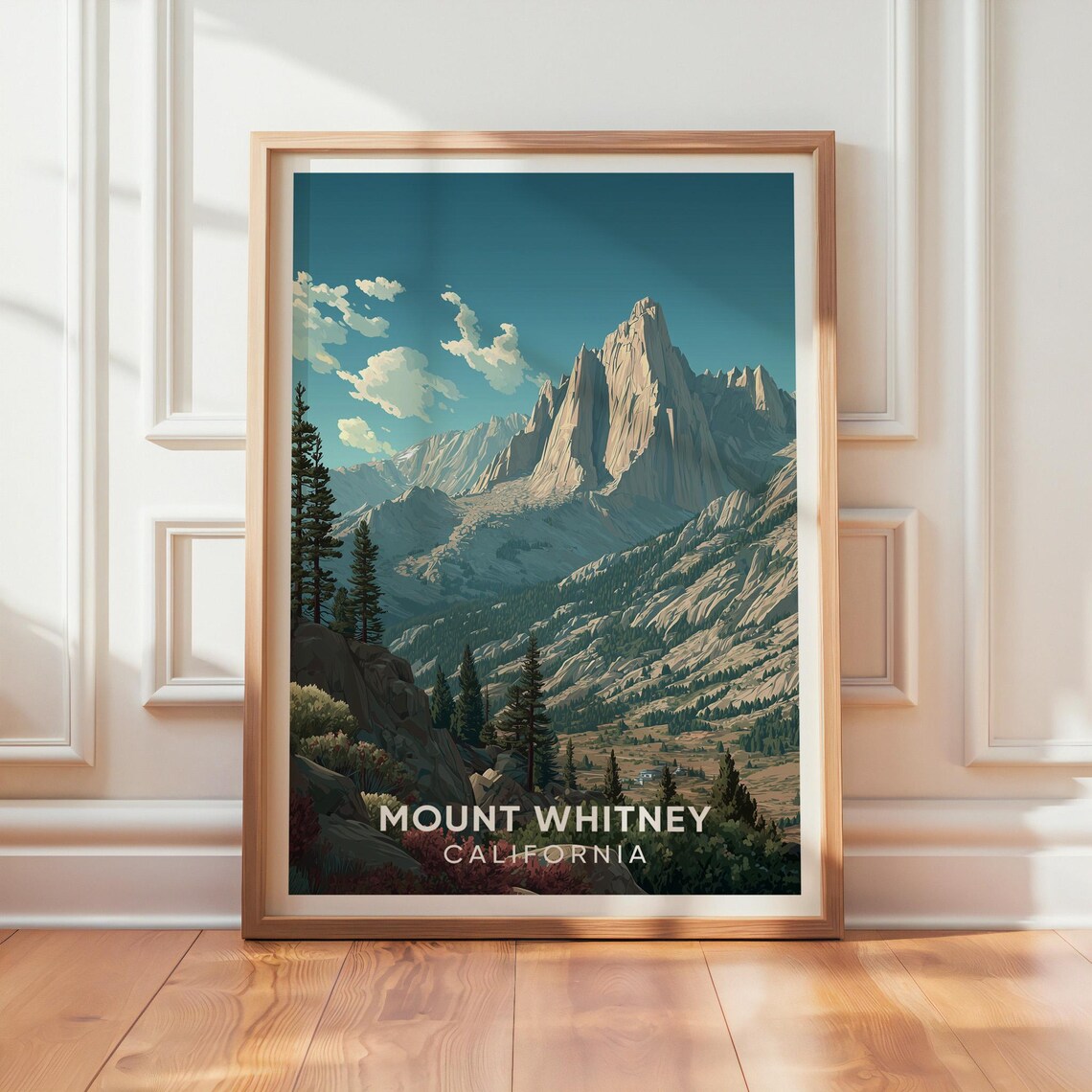 Mount Whitney Vintage California Travel Poster