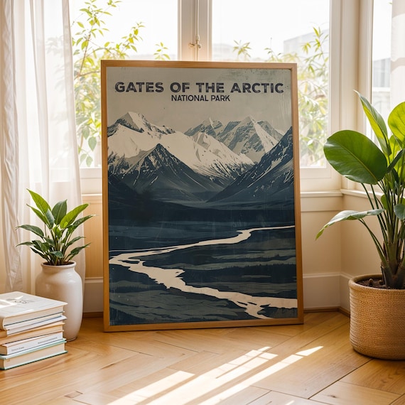 Gates Of The Arctic National Park Vintage Travel Poster