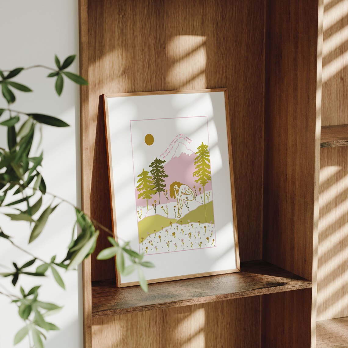 The Trees Nature Lover Woman Forest Mountain Wildflower Poster - Image 2