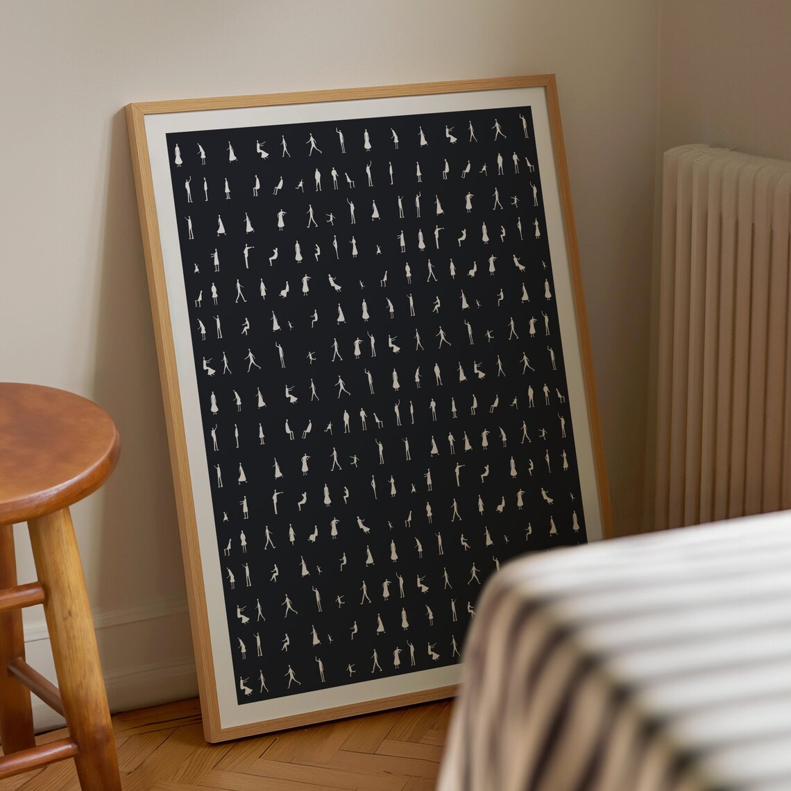 Small People Art, Modern Minimalist Walkers Art Print - Image 4