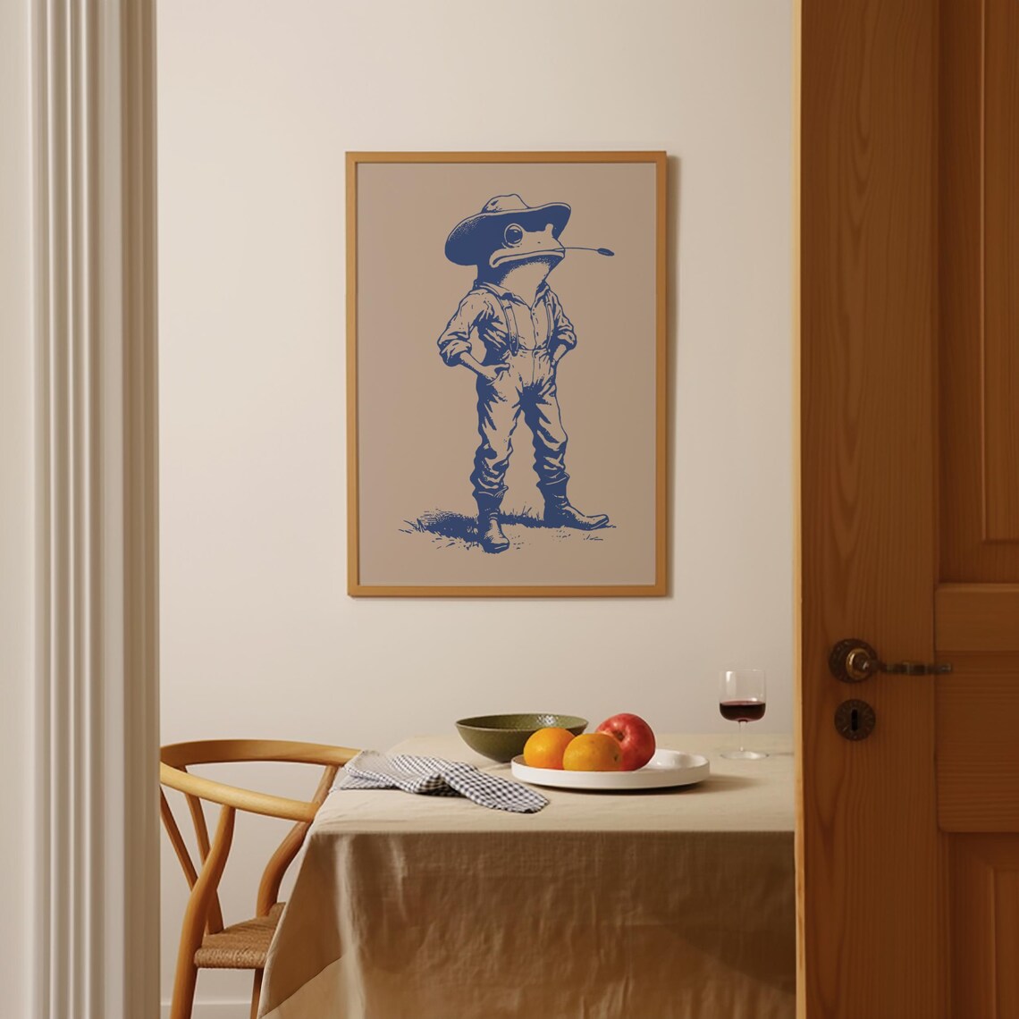 Cowboy Frog Farmer Poster, Southwest Desert Humor - Image 3