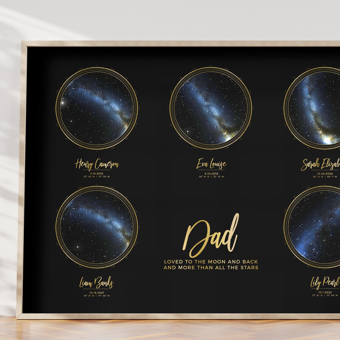 Personalized Star Map, Custom Star Chart Poster