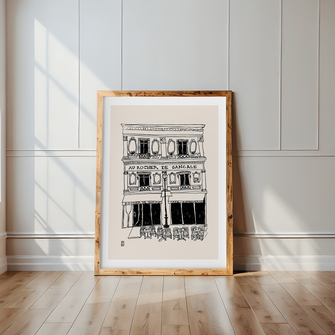 Au Rocher De Cancale Paris Minimalist Art Print - Image 2