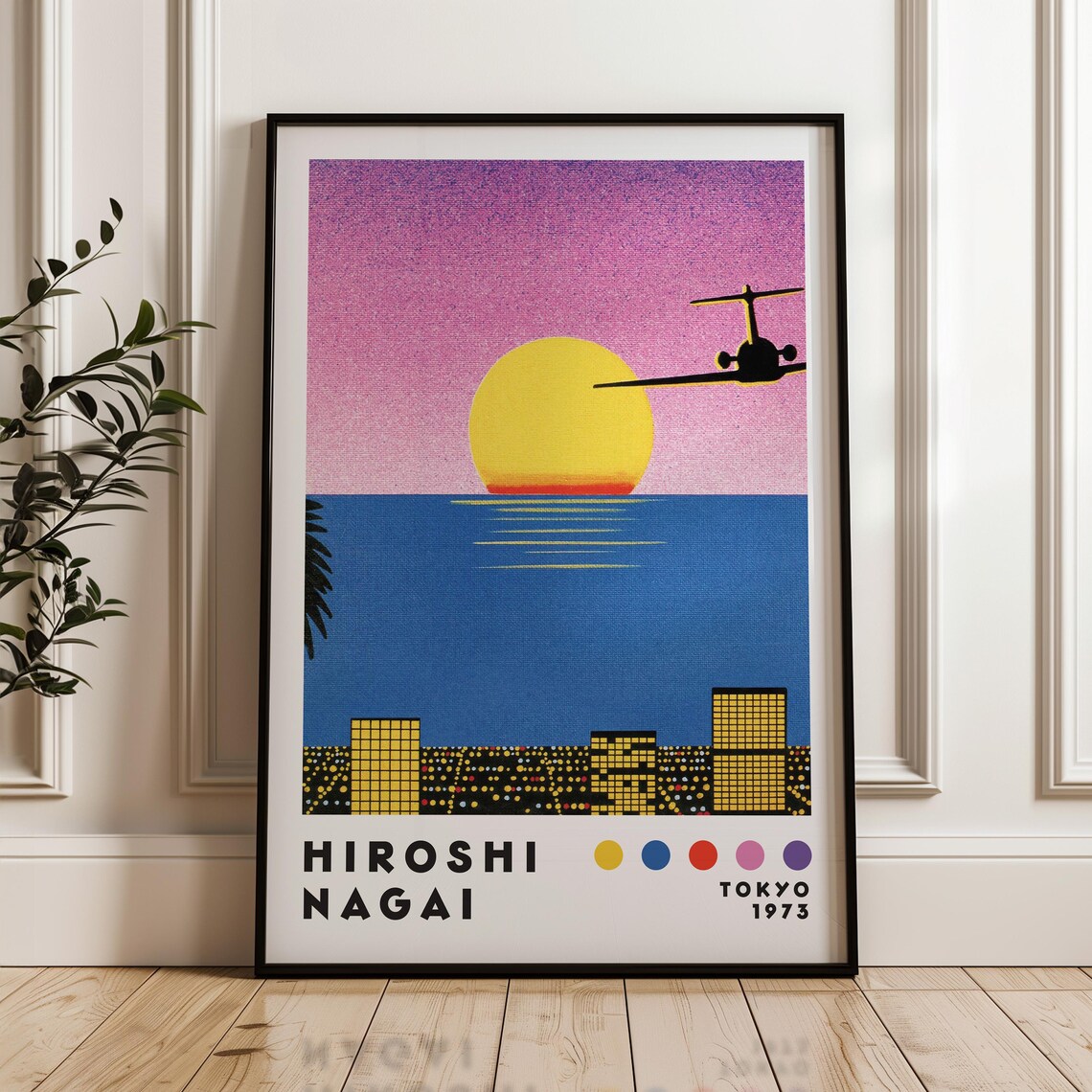 Hiroshi Nagai Japanese City Pop Poster, Minimalist