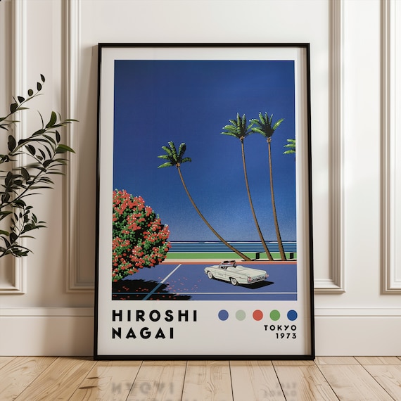 Hiroshi Nagai Japanese Poster, Modern City Pop Art Print
