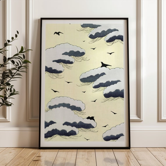 Watanabe Seitei Print Japanese Art Exhibition Poster Ukiyoe Japandi Decor Woodblock Hokusai Bijutsu Sekai