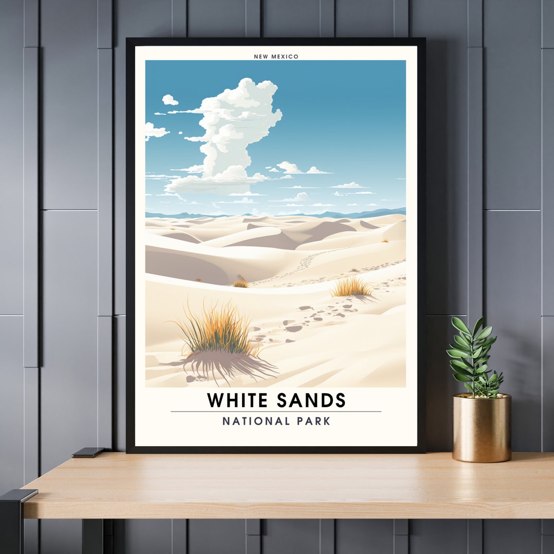 White Sands National Park New Mexico Dune Fields Desert Poster