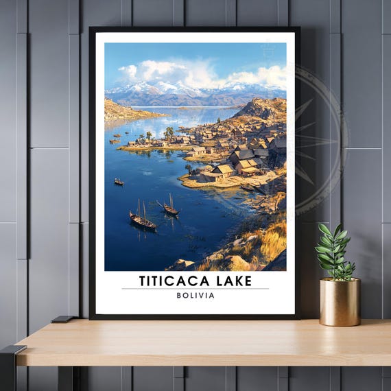 Lake Titicaca Poster Bolivia Travel