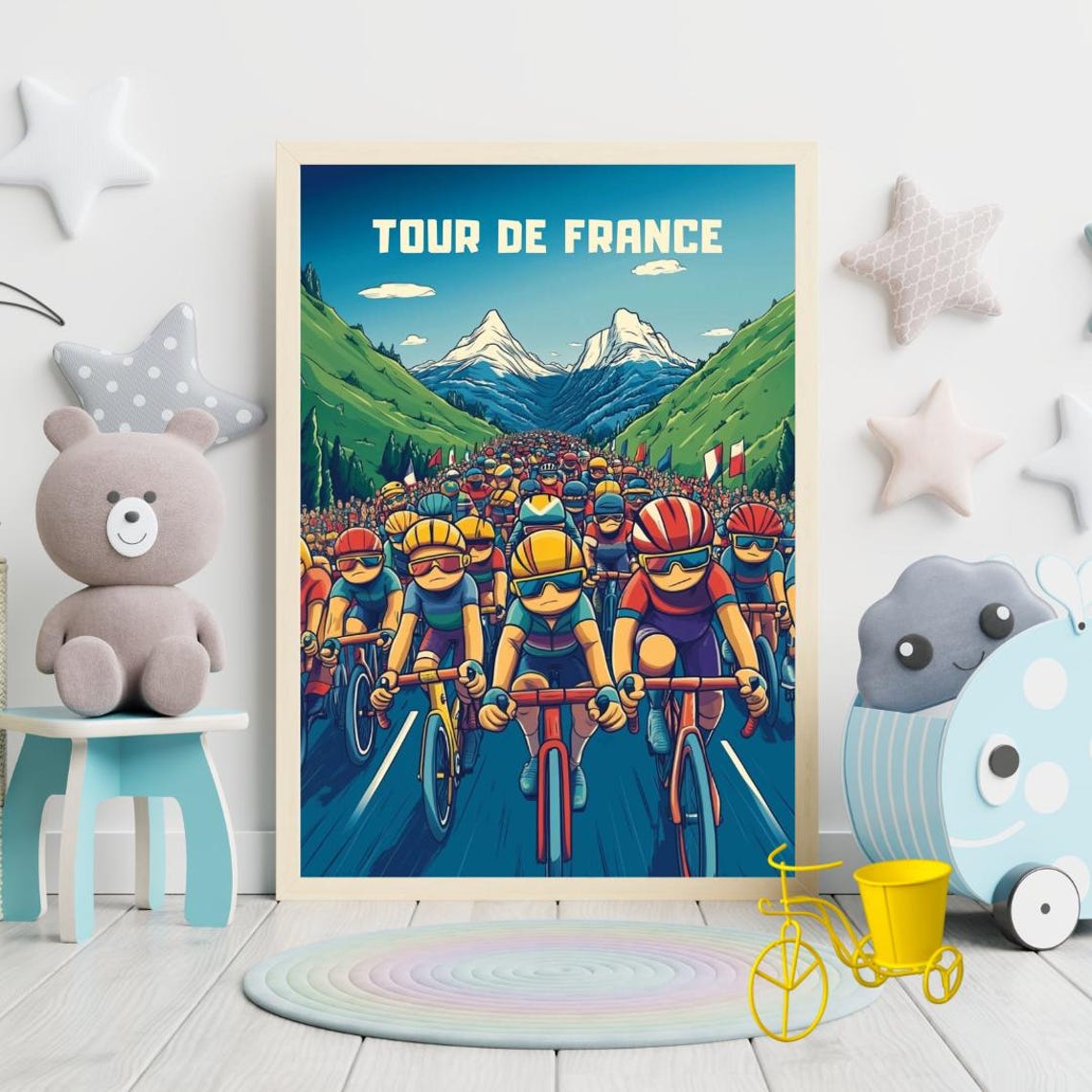 Cycling Poster Cycling Amateur Poster Tour De France Tour De France Kids Poster Kids Gift