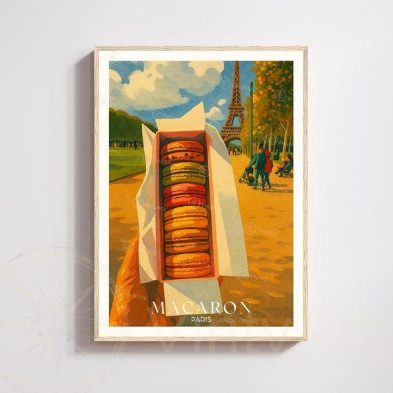 Paris Poster Macaron