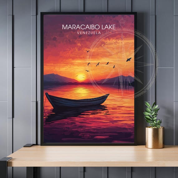 Lake Maracaibo Poster Venezuela Print