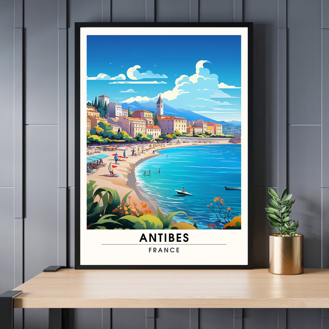 Antibes French Riviera Travel Poster Print
