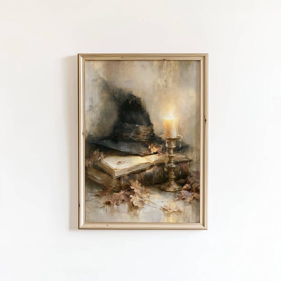 Witch Print Fall Art Halloween Autumn Wall Digital Download