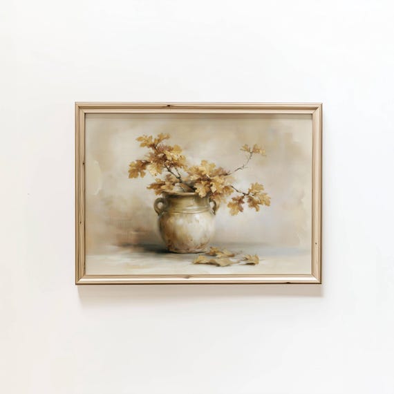 Still Life Autumn Print Fall Floral Art Cottagecore Wall Digital Download