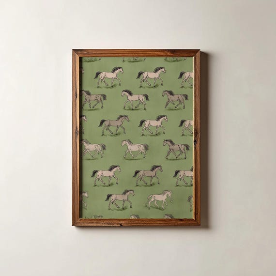 Minimalist Horse Art Print Modern Equine Poster Digital Download