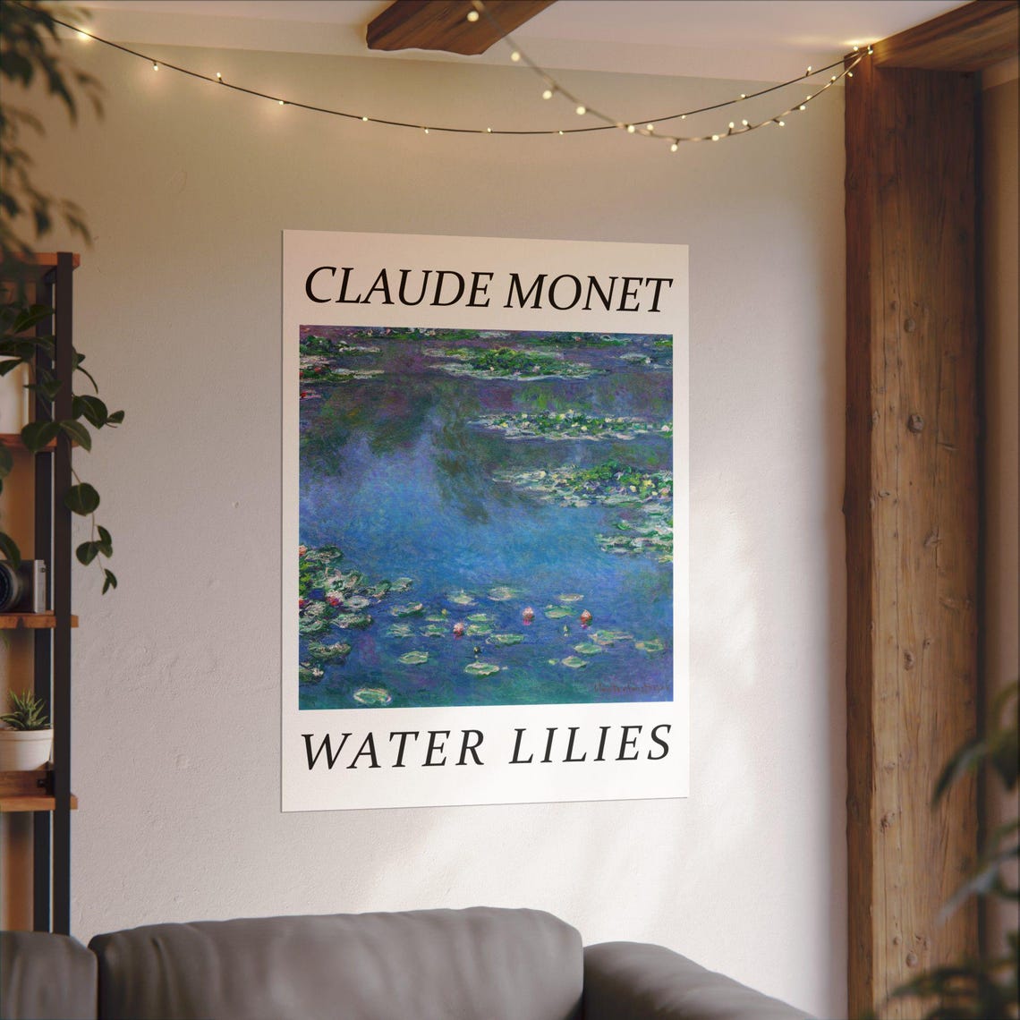 Claude Monet Water Lilies Blue Garden Pond Museum Classic Poster - Image 3