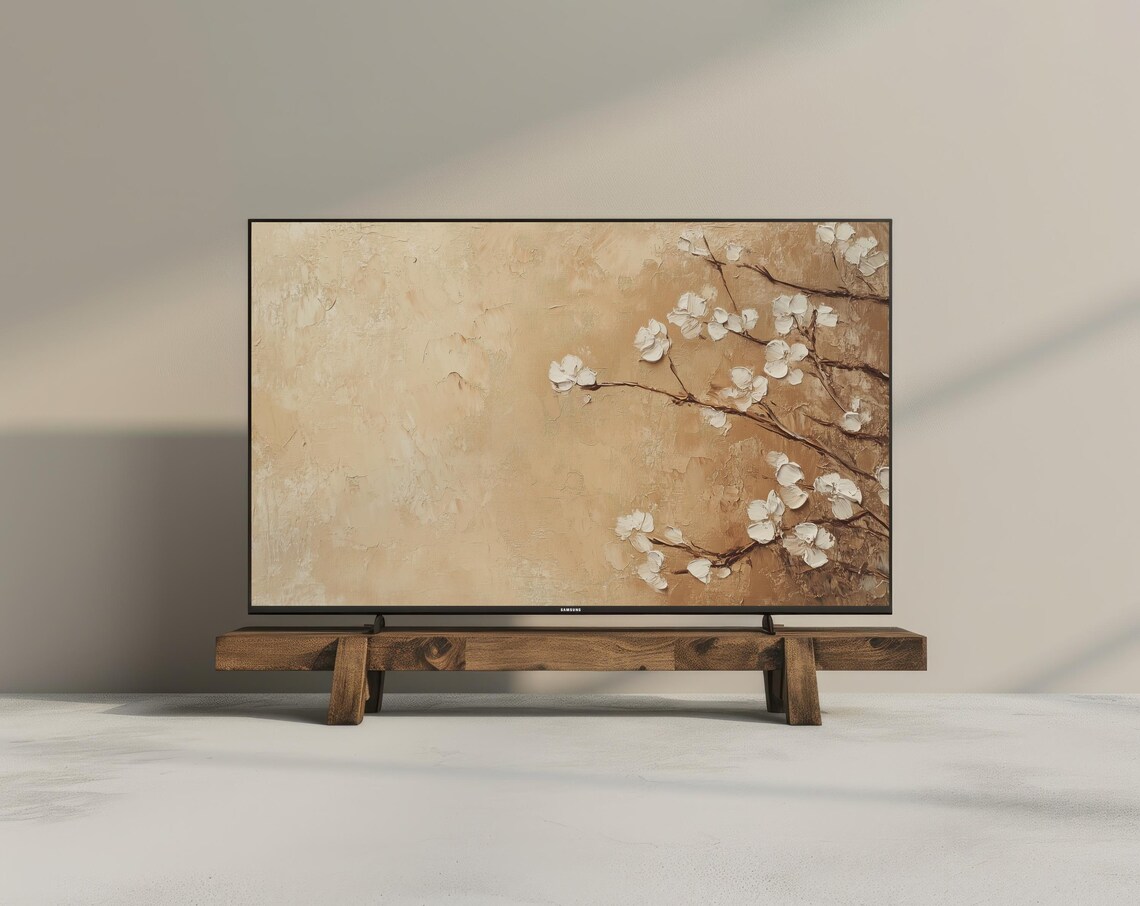 Cherry Blossom Vintage Oil-Painting Art Print - Image 3