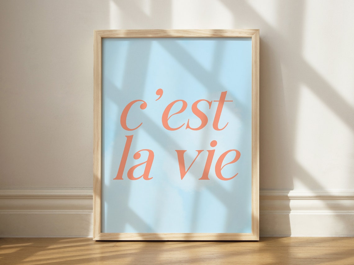 Cest La Vie Print, French Kitchen Decor
