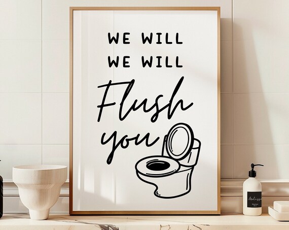 Funny Bathroom Art Posterboho Minimalist Prints Modern Art Bohominimalistdecor Bathroom Art Physical Poster Print Shipped To You