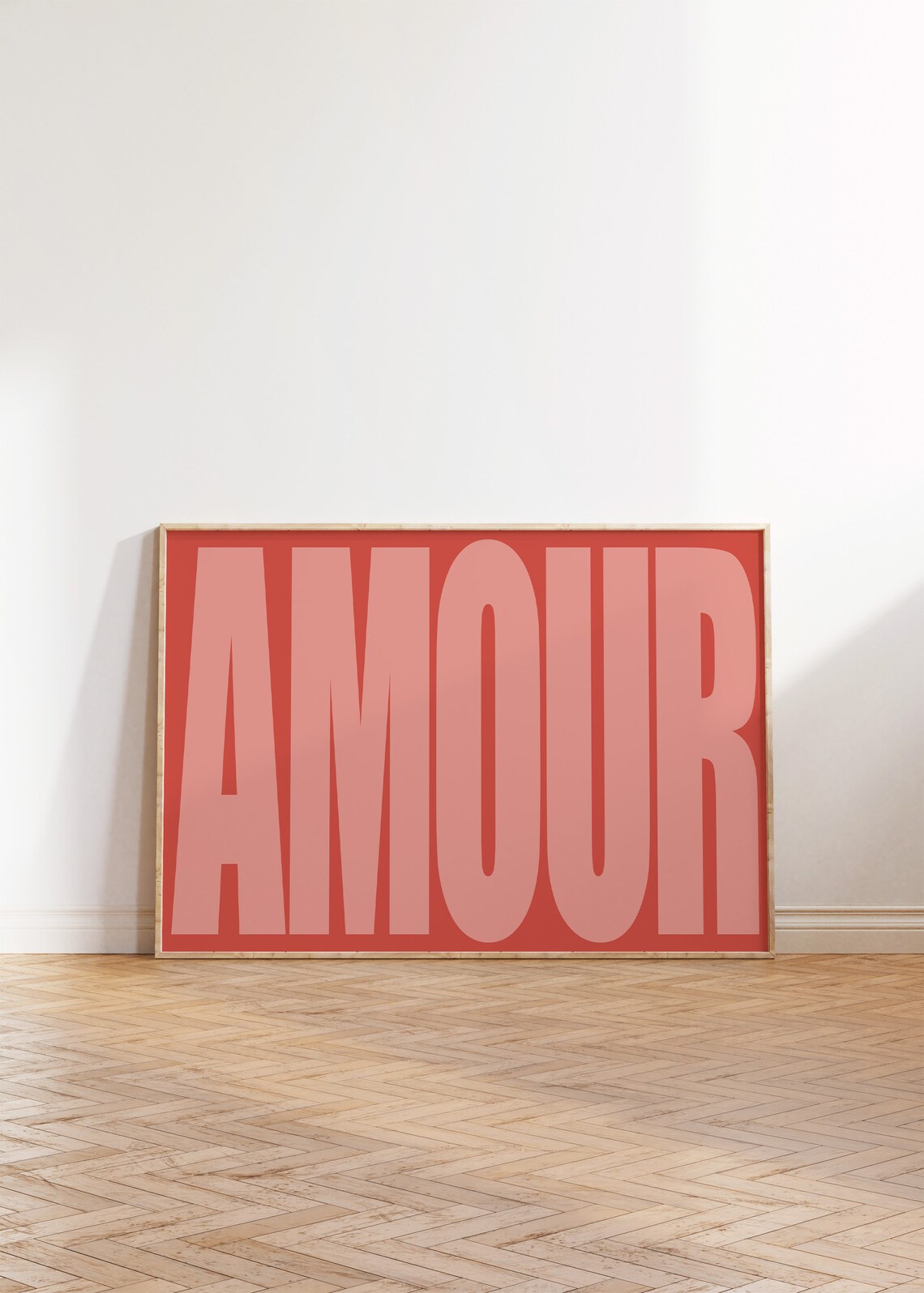 Amour French Love Word Bold Red Typography Modern Trendy Poster - Image 4