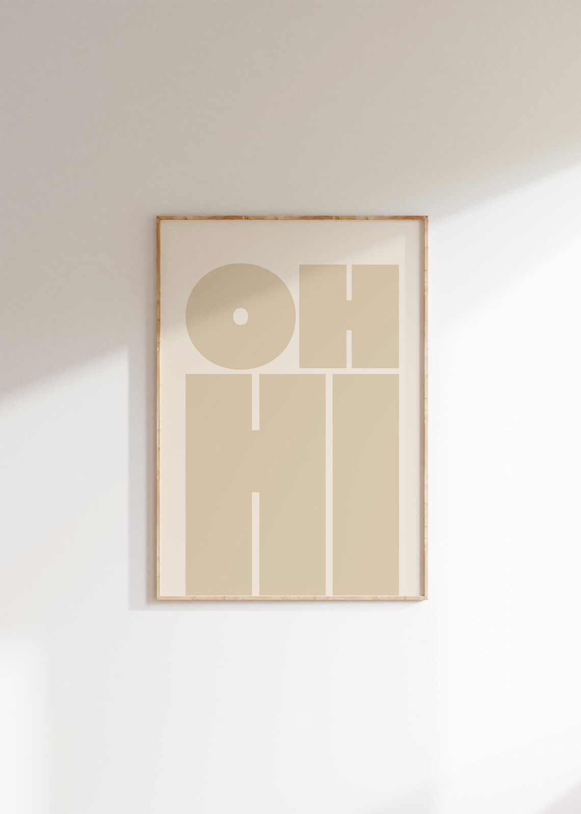 Oh Hi Modern Typography Poster, Bold Type Print - Image 2