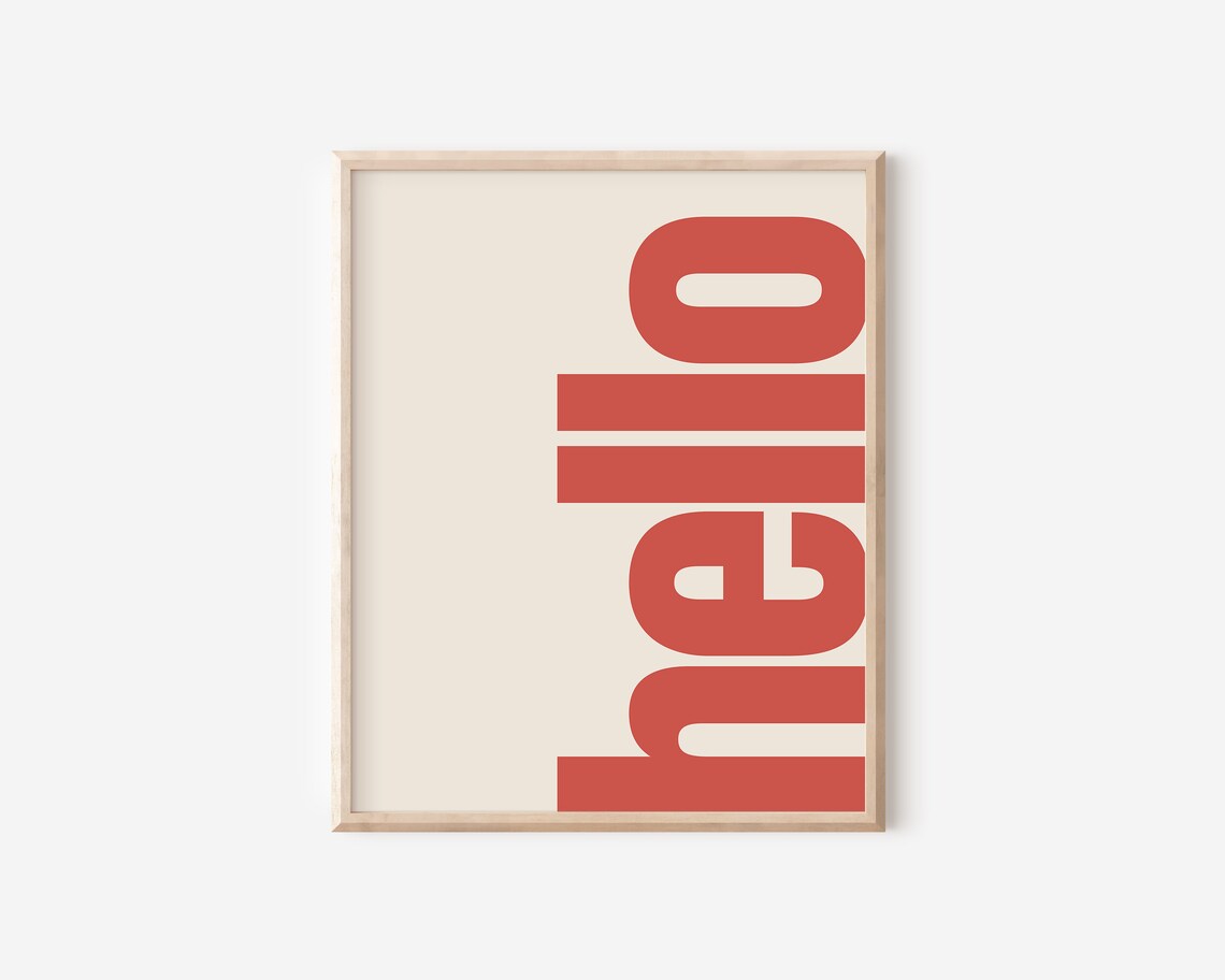 Hello Trendy Wall Art Poster Print - Image 2