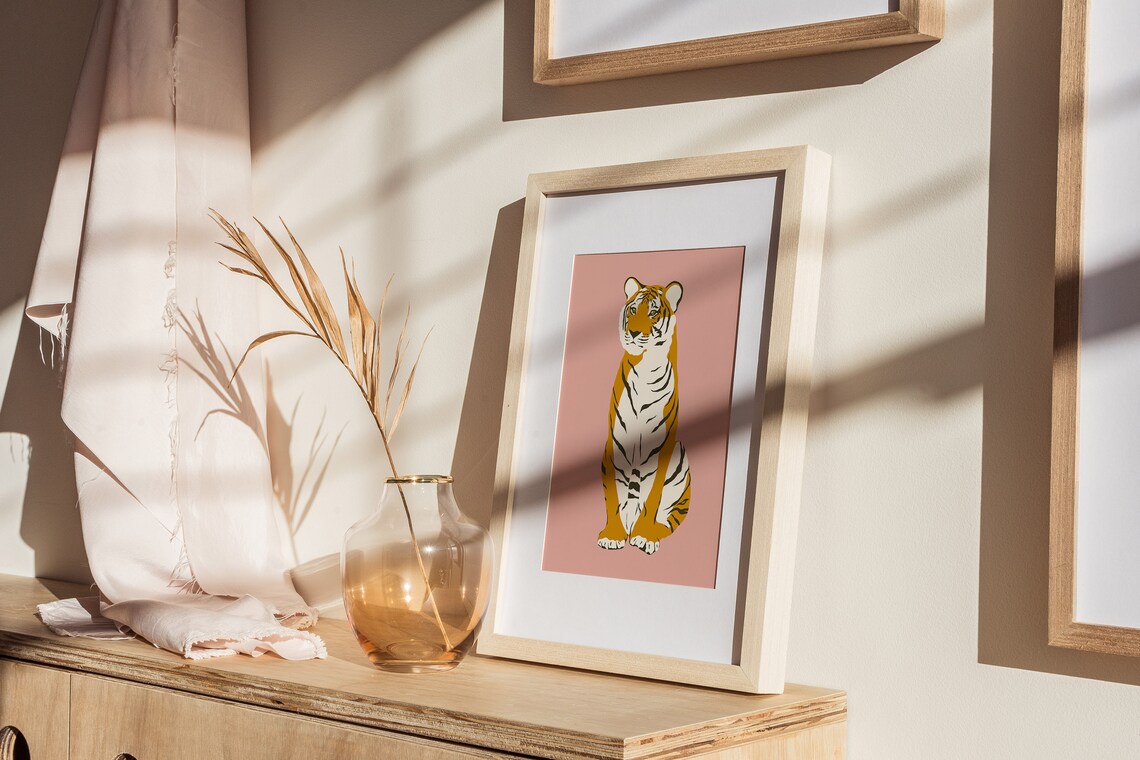 Abstract Tiger Art Print, Trendy Safari Decor - Image 2