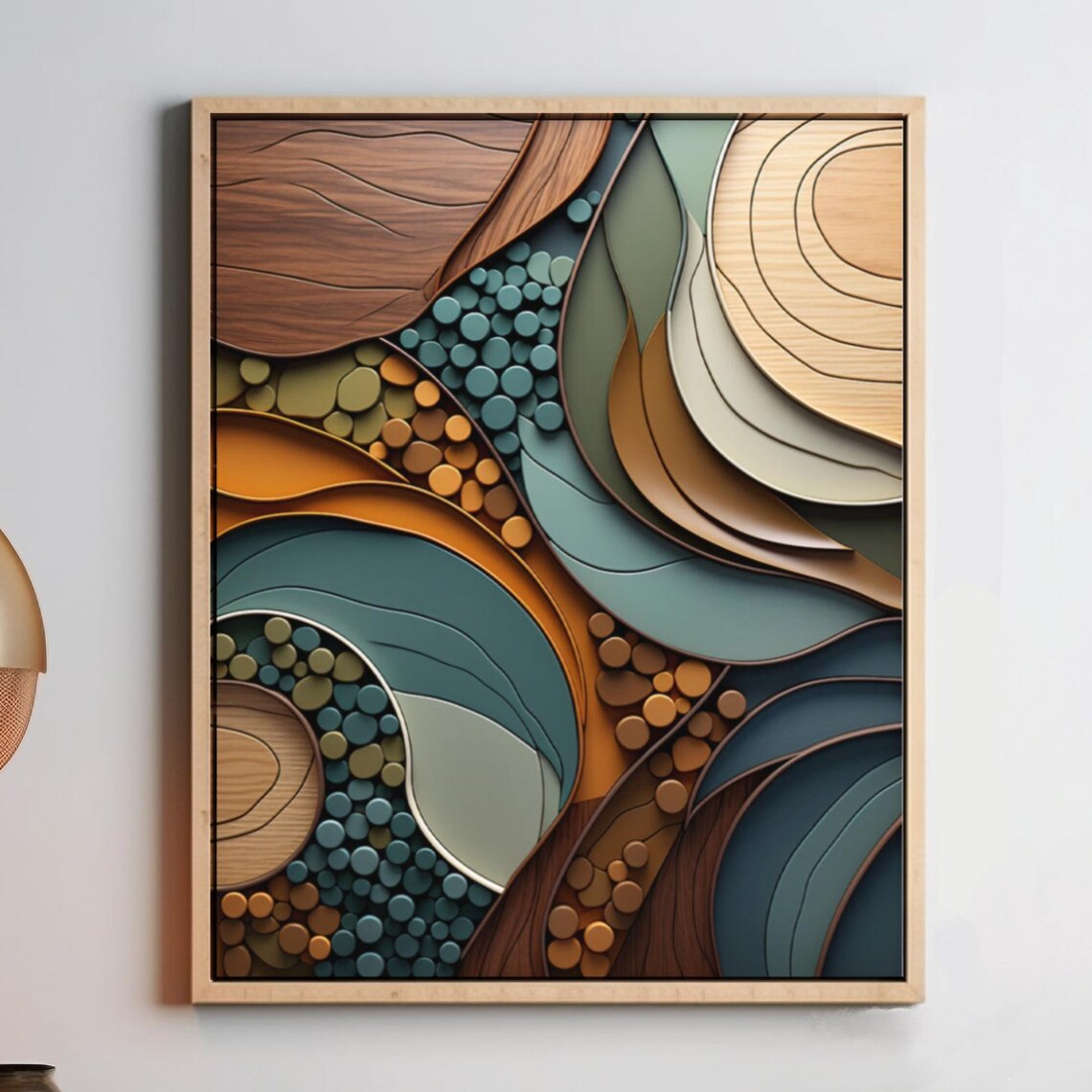 Wood Look Earth Tones Bedroom Neutral Art Print - Image 4