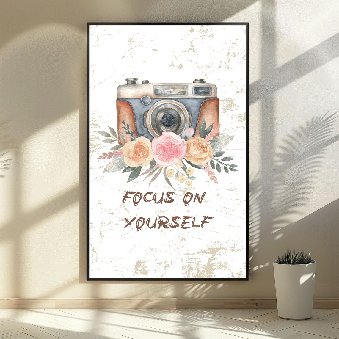 Vintage Camera Inspirational Quote, Minimalist Art Print - Image 2
