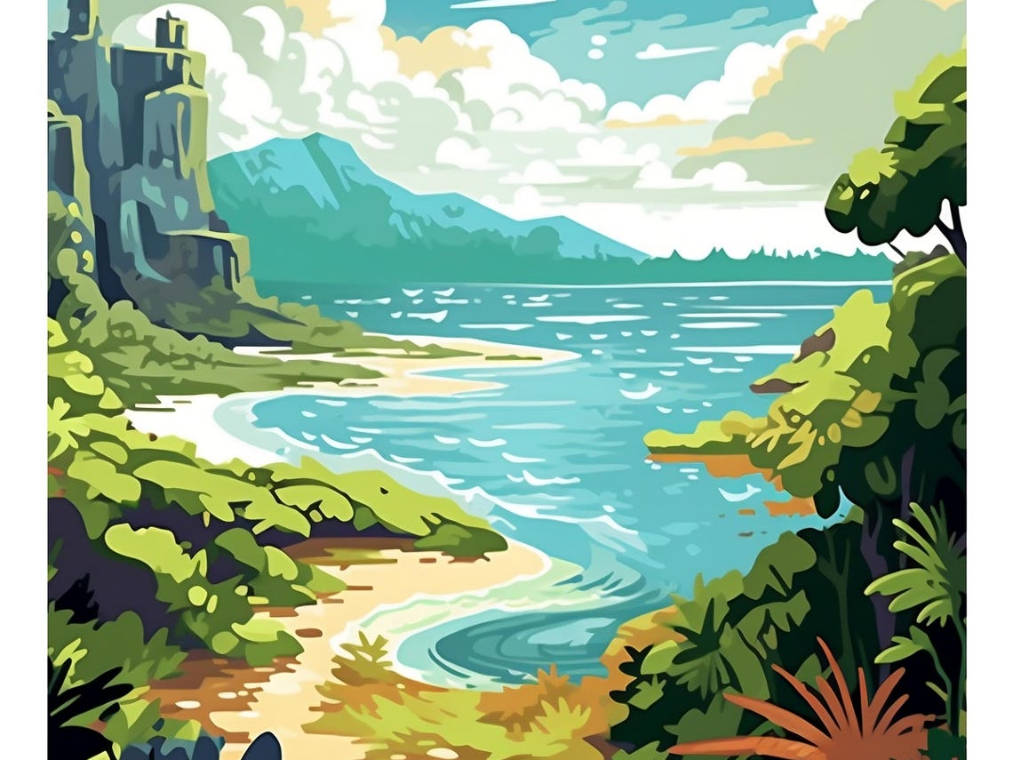 Hawaii Vintage Travel Poster Print Wall Art Gift Idea Home Decor - Image 3