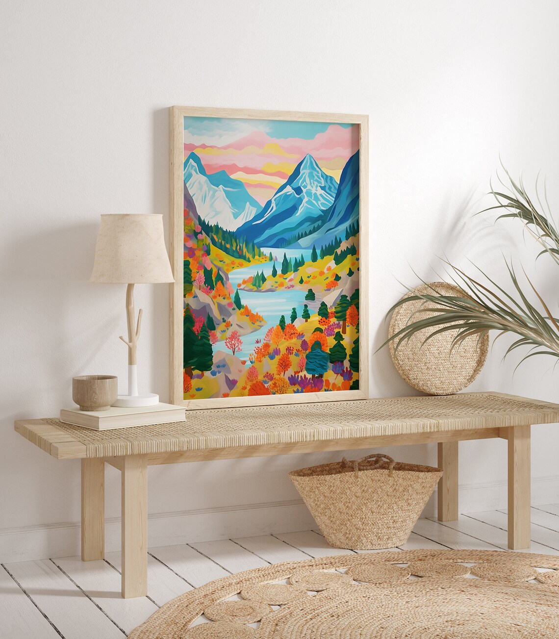 Mount in Switzerland Abstract Mountain Art Print - Image 2