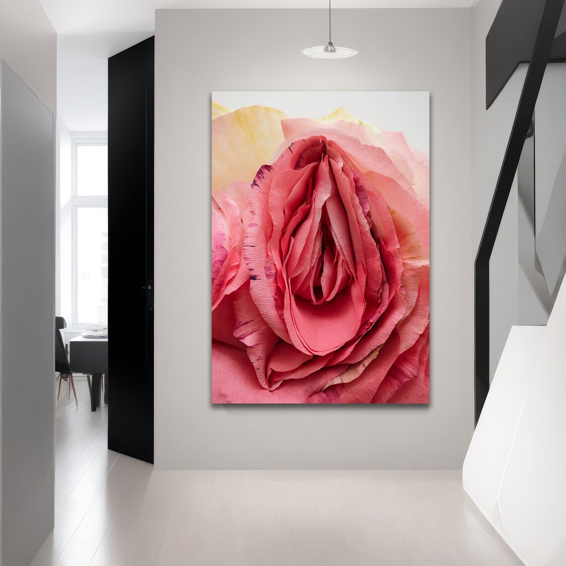 Pink Rose Flower Poster, Floral Wall Art - Image 3