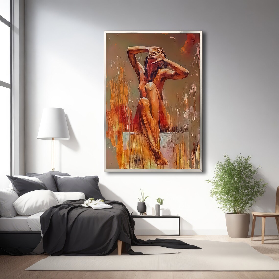Abstract Nude Female, Sensual Modern Art Gift - Image 3