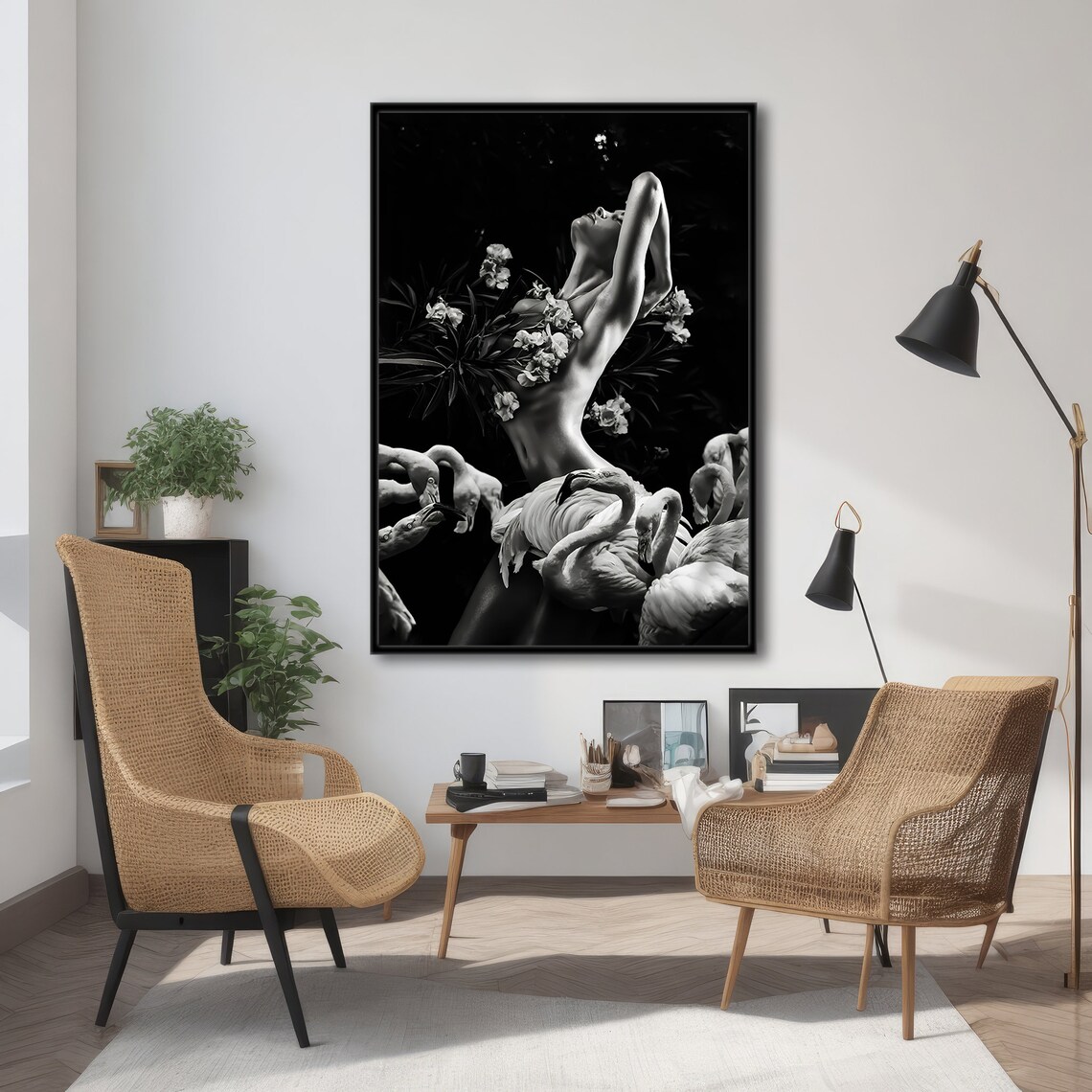 Exotic Nude With Flamingos, Intimate Gift - Image 4
