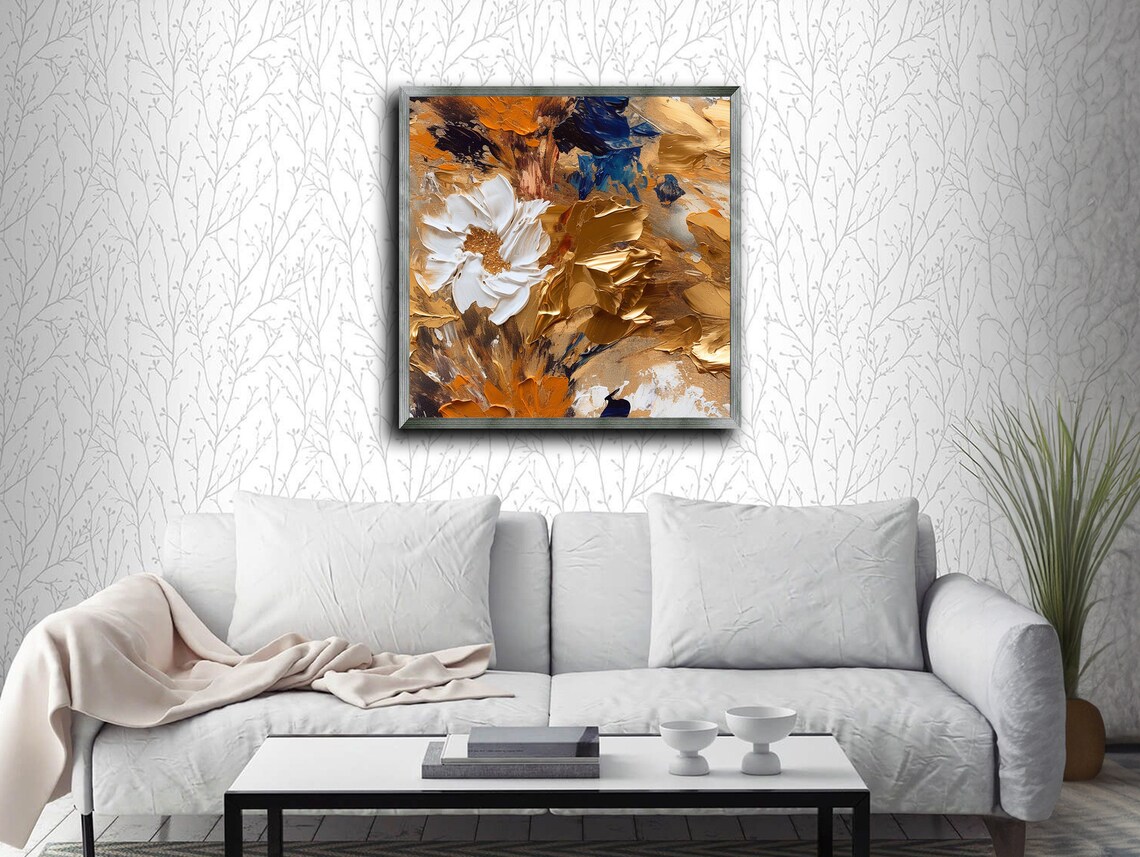 Autumnal Flourish, Autumn Leaves Modern Decor - Image 4