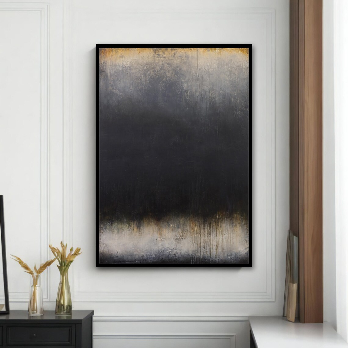 Abstract Dark Gradient Painting, Modern Home Decor - Image 4
