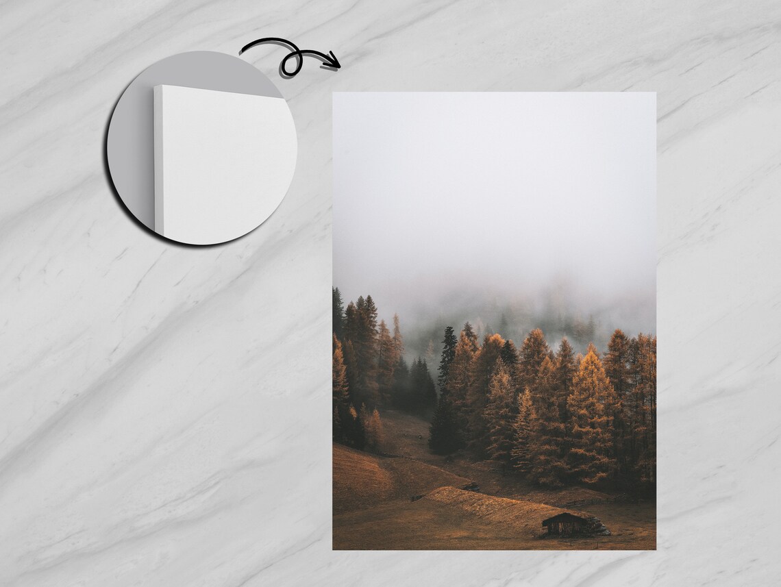 Misty Forest, Enigmatic Woods Landscape Art Print - Image 5