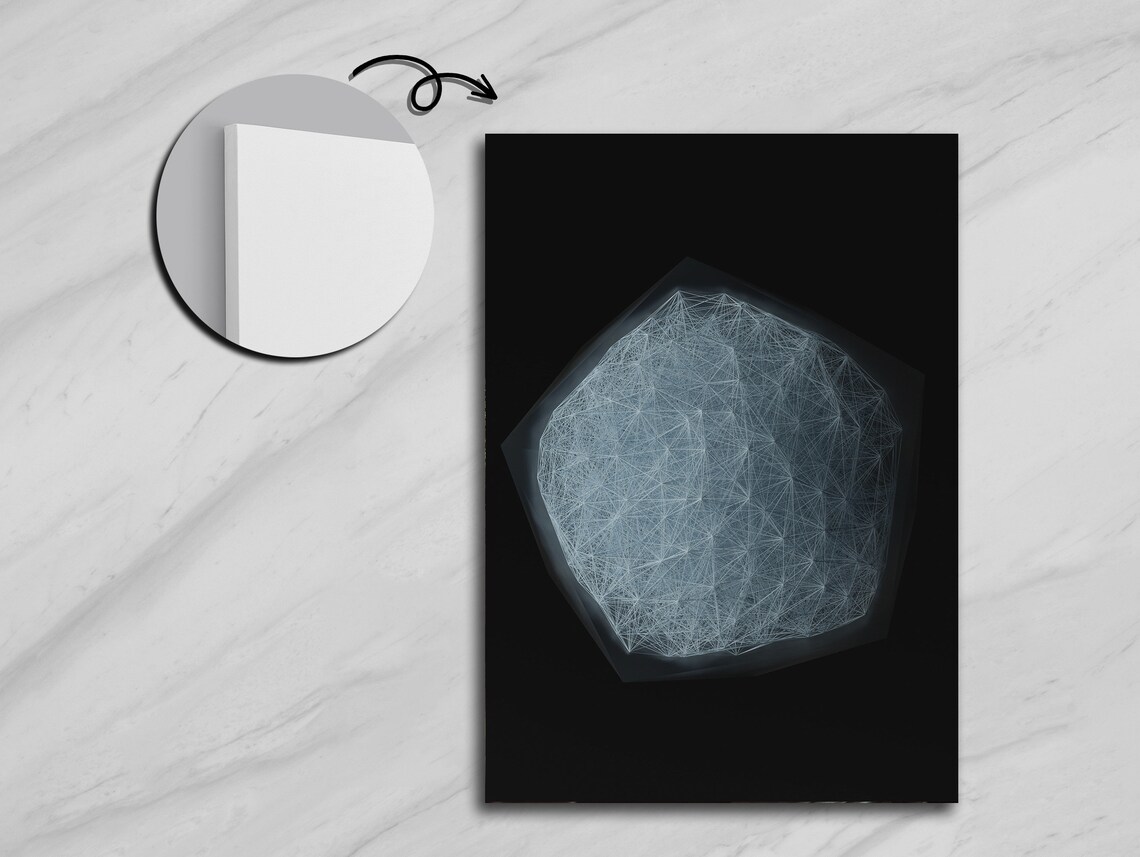 Metallic Symbols, Abstract Plate Painting