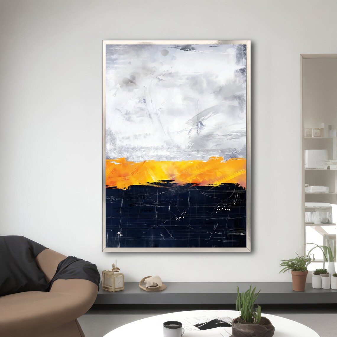 Abstract Painting, Modern Art with Bold Color Blocks - Image 3