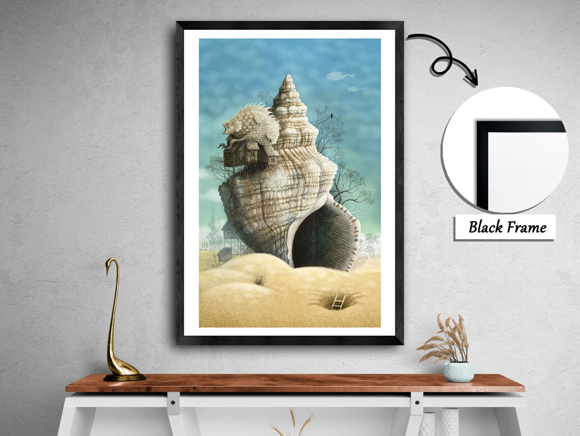 Castle Shaped Seashell, Coastal Decor Art Print