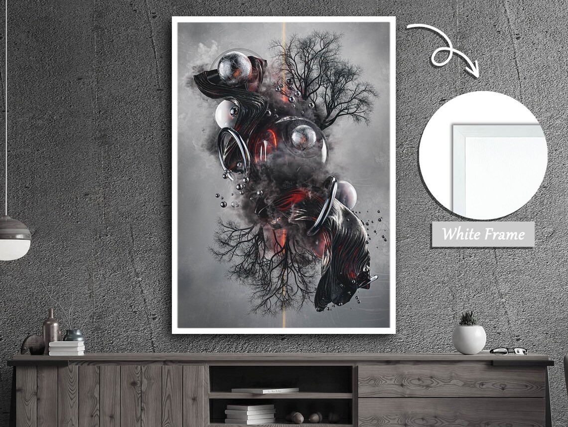 Mists And Trees, Atmospheric Landscape Art Print - Image 4