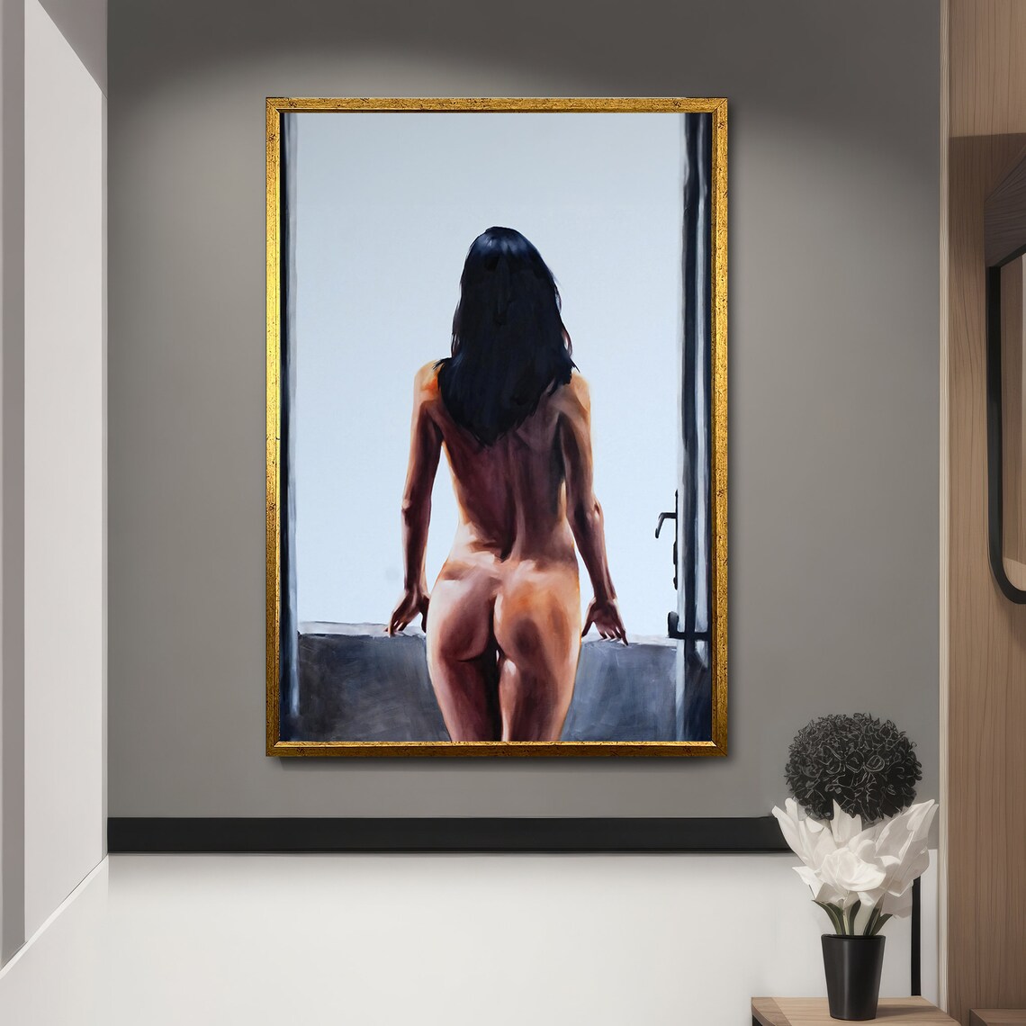 Back View Nude Woman, Sensual Elegant Art - Image 5