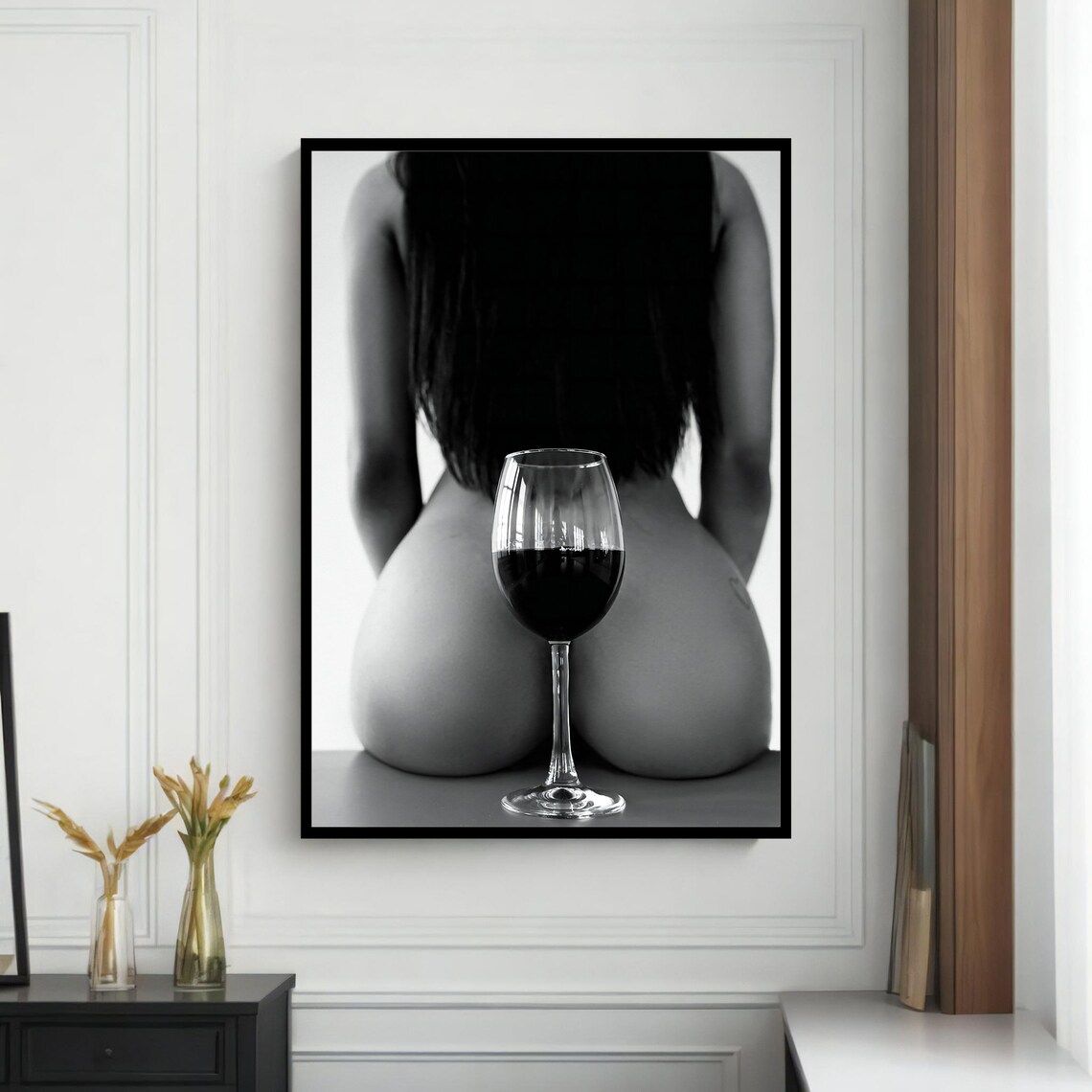 Seductive Nude With Wine Glass, Erotic Art - Image 4